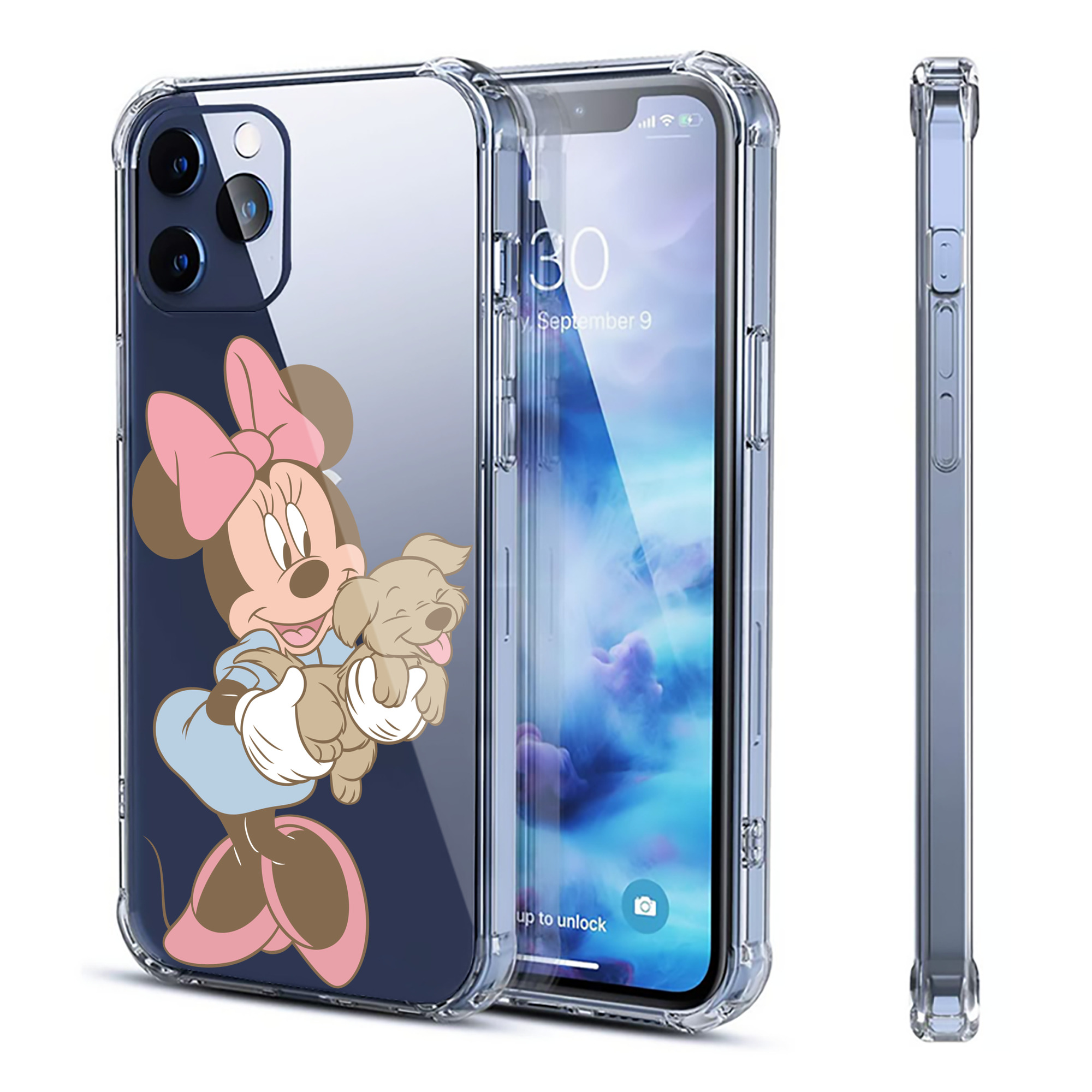 （画像用） ミッキーマウス Mickey Mouse 【iPhone 12シリーズ対応】透明スマホケース（クリアソフトケース）